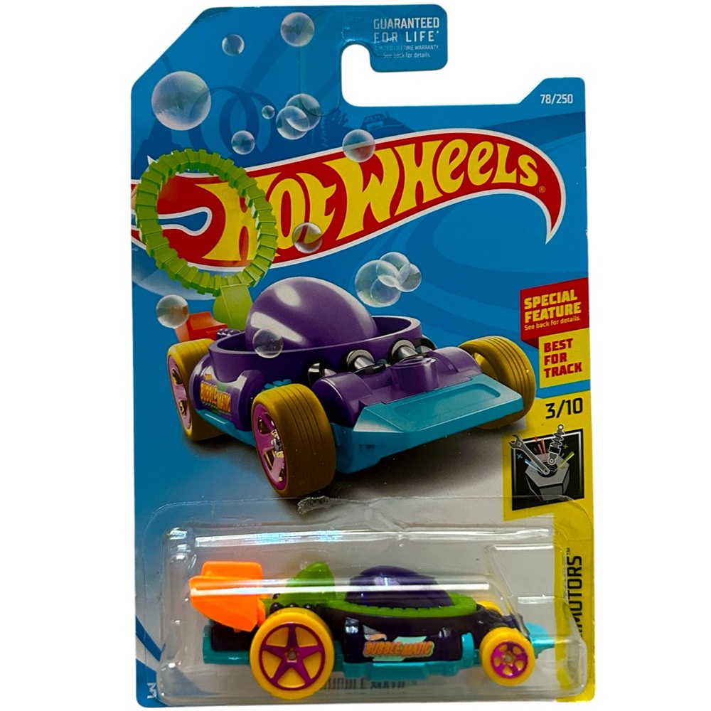 Hot Wheels Experimotors 3/10 Bubble Matic 78/250 Best For Track Purple/Orange